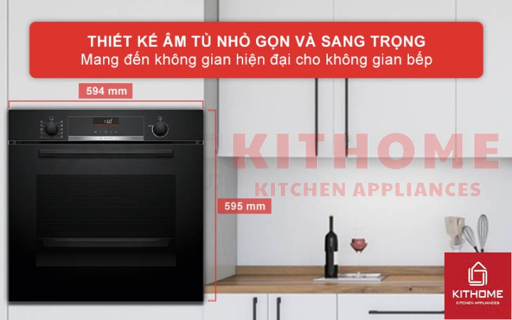 Thiết kế âm tủ sang trọng tạo thẩm mỹ cho không gian bếp