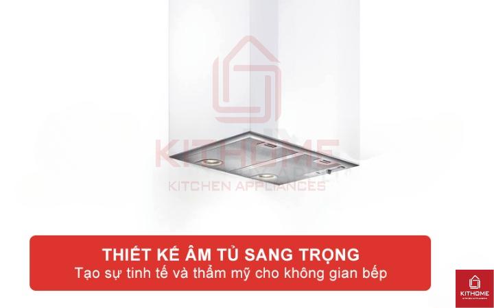 Thiết kế âm tủ sang trọng, tạo điểm nhấn cho không gian bếp