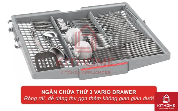 Bổ sung ngăn chứa thứ 3 Vario Drawer đựng phụ kiện nhà bếp