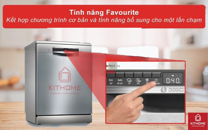 Kết hợp chương trình cơ bản và tính năng đặc biệt trong một nút nhấn Favourite