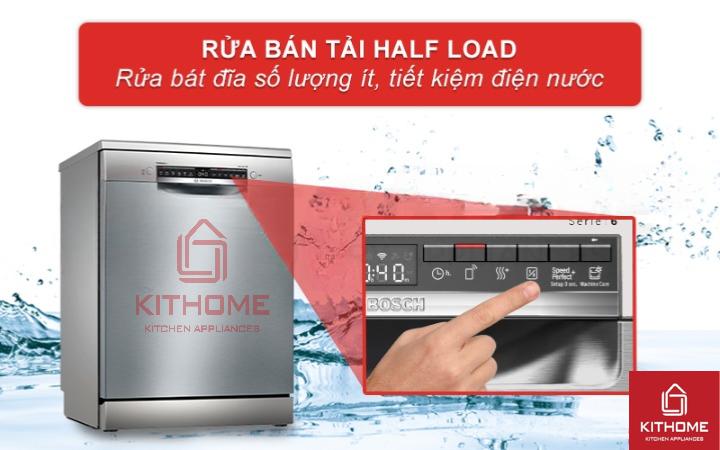 Rửa bán tải Half Load rửa bát đĩa số lượng ít hơn