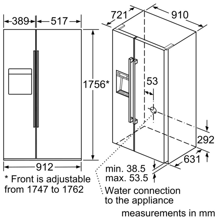 TỦ LẠNH SIDE BY SIDE BOSCH KAD92SB30 3 TỦ LẠNH SIDE BY SIDE BOSCH KAD92SB30 - Ảnh 3