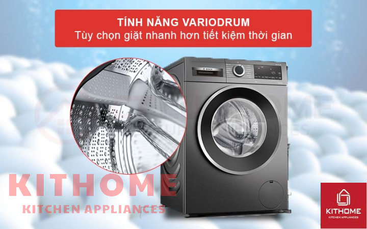 Lồng giặt VarioDrum hình giọt nước – Phân phối nước đều, bảo vệ quần áo