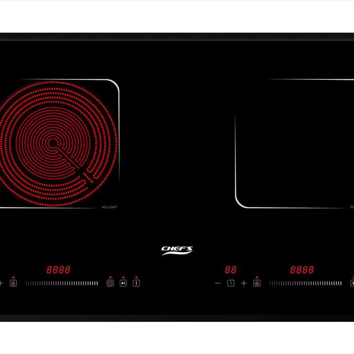Bếp Điện Từ 2 Vùng Nấu Chefs EH-MIX220 Tích Hợp 1 Vùng Từ Và 1 Vùng Hồng Ngoại Ưu Đãi Lớn