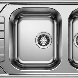 Chậu Inox 2 Hố Blanco DINAS 8S Có Bàn Chờ Ưu Đãi Cực Sốc