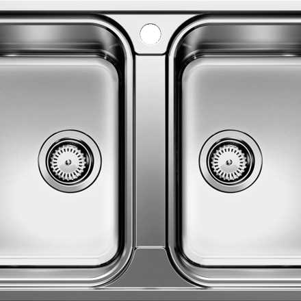Chậu Inox 2 Hố Blanco lEMIS 8 IF Công Nghệ Pro Hygienic Ngăn Ngừa Vi Khuẩn Khuyến Mãi