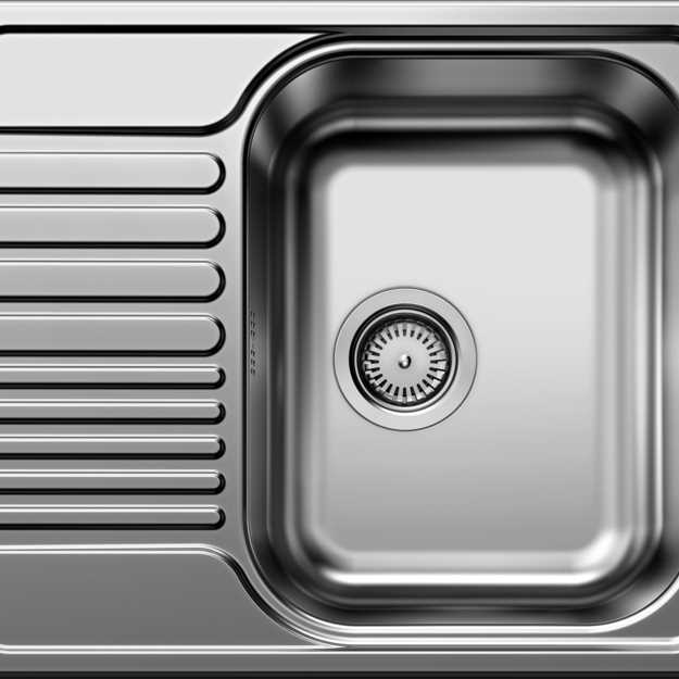 Chậu Inox 1 Hố Blanco Tipo 45S Mini, Có Bàn Chờ Tiết Kiệm Diện Tích Giá Ưu Đãi