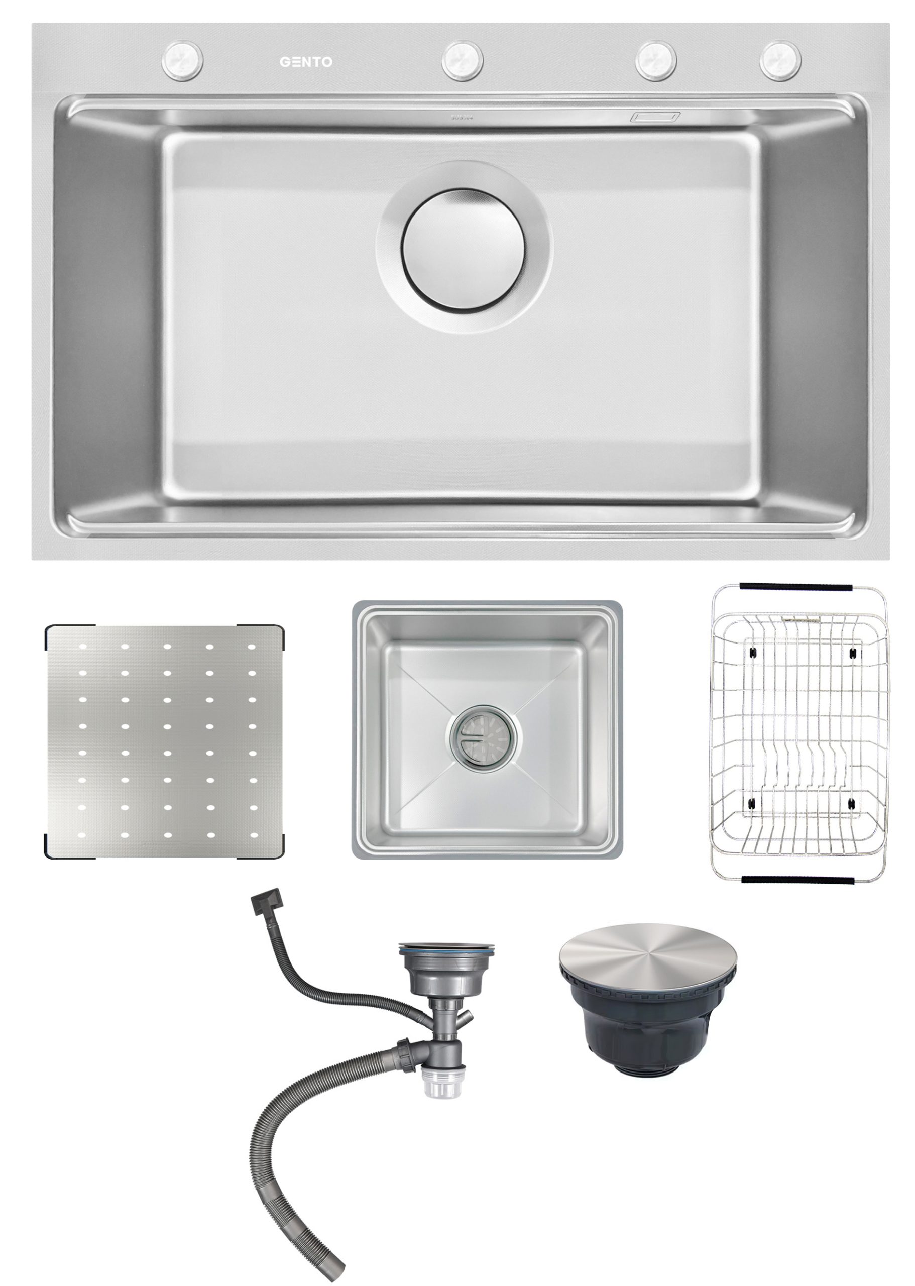 Chậu rửa Gento GT04-7046 4 Chậu rửa Gento GT04-7046