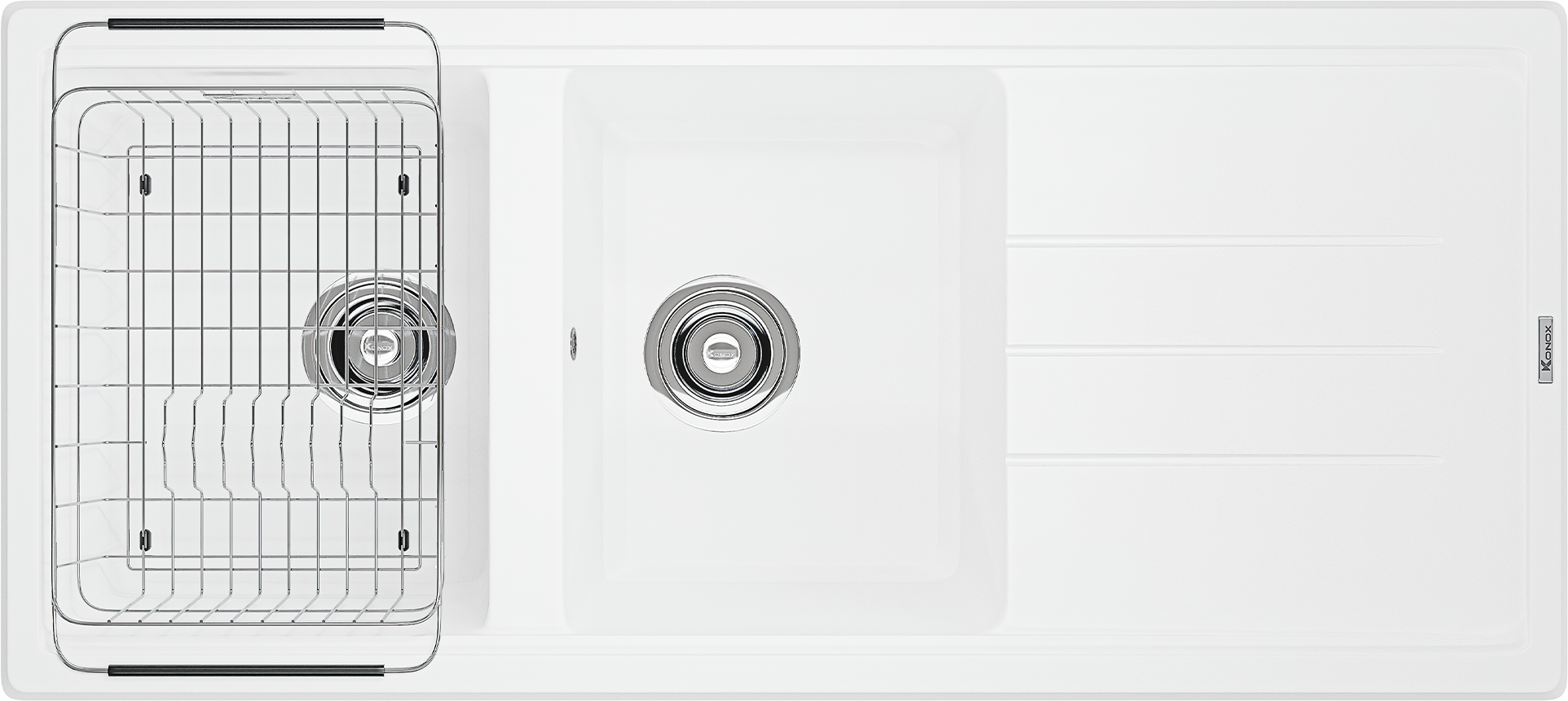Chậu rửa Konox Phoenix 1160 White Silver