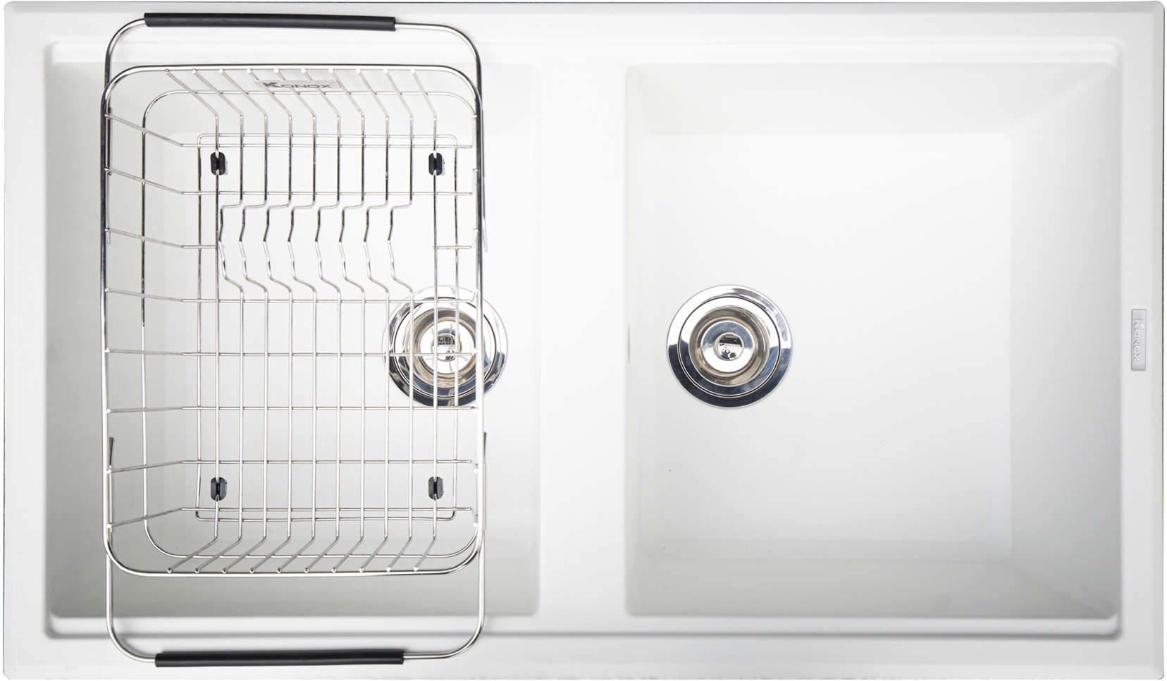 Chậu rửa Konox Phoenix 860 White Silver