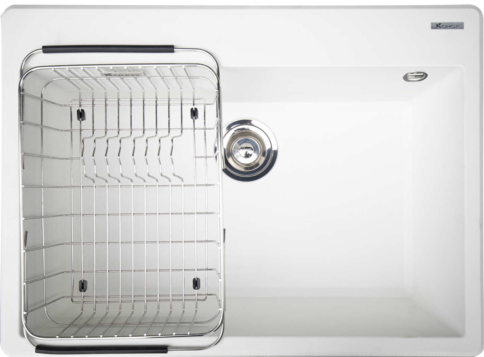 Chậu rửa Konox Ruvita 680 White Silver