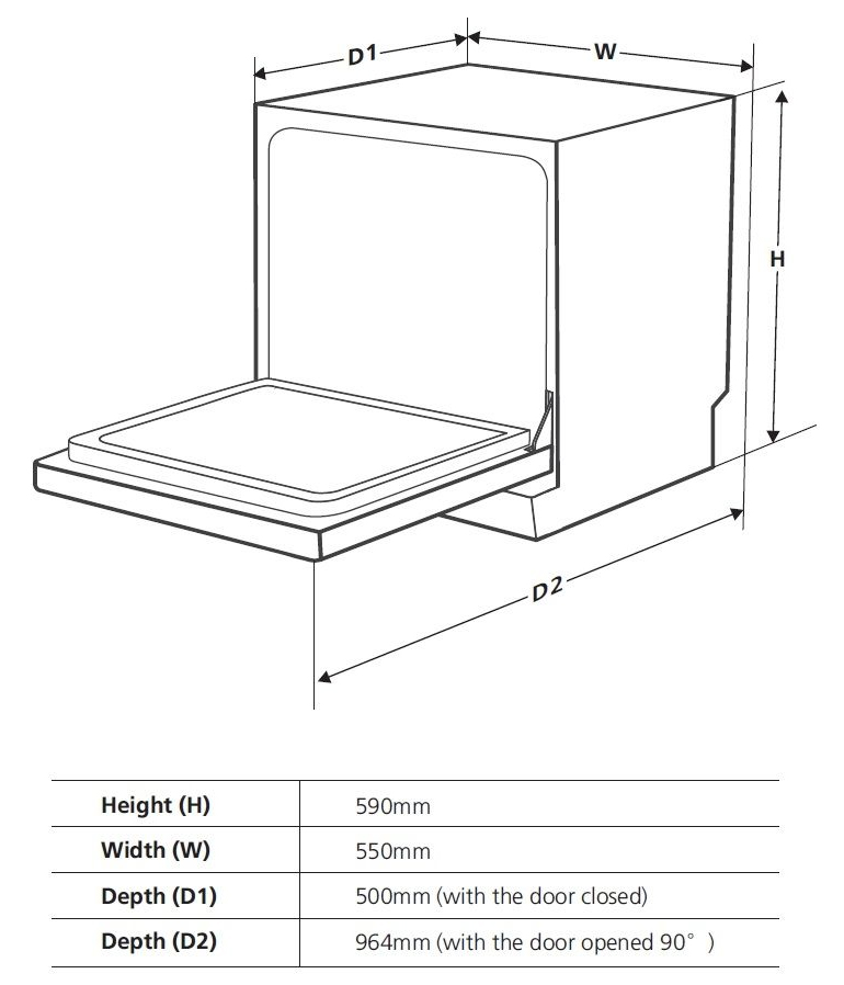 Máy rửa bát Rosieres RDCP 8S-04 – Giải pháp làm sạch bát đĩa tối ưu cho không gian hiện đại 14 Máy rửa bát Rosieres RDCP 8S-04