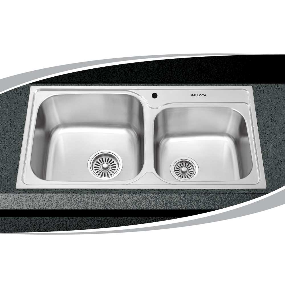 Chậu Inox 2 Hố Malloca MS 1011 NEW Bộ Xả Ngăn Mùi Hiệu Quả Giá Rẻ