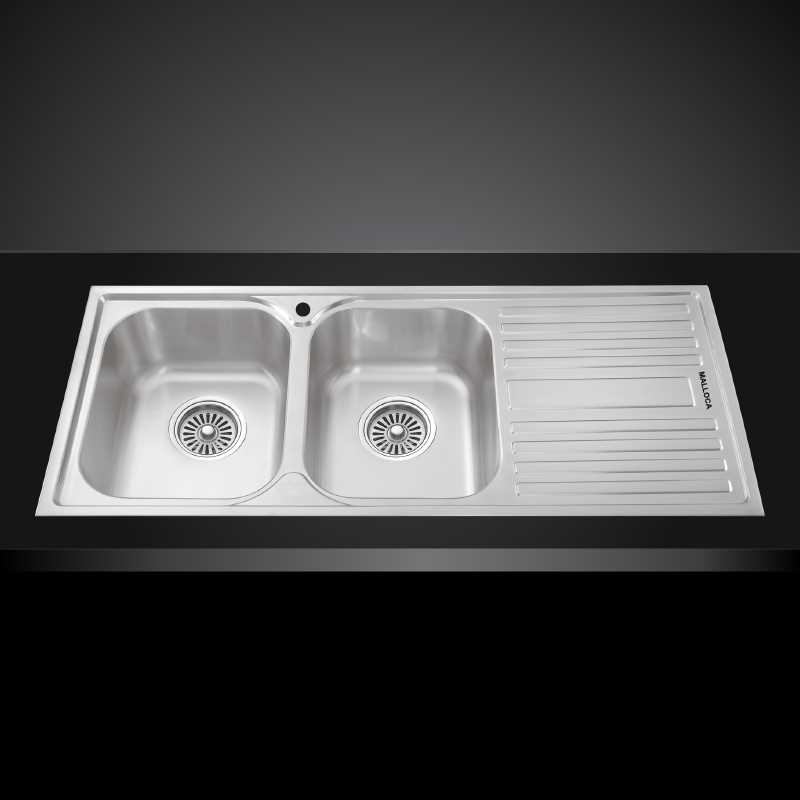 Chậu Inox 2 Hố Malloca MS 1025R NEW Bộ Xả Ngăn Mùi Hiệu Quả Khuyến Mại Lớn