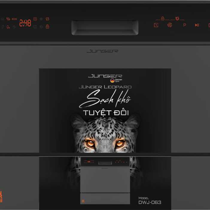 Máy Rửa Bát Độc Lập Junger Leopard DWJ-063, 8 Bộ Châu Âu Trả Góp 0%