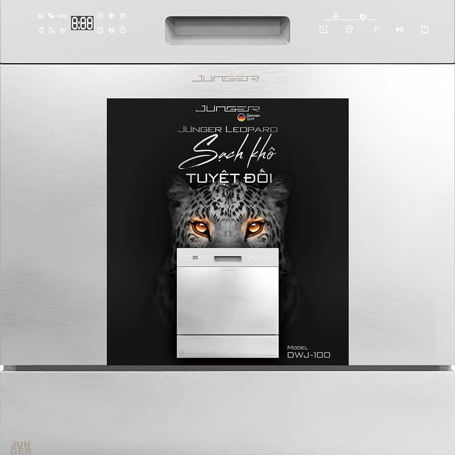 Máy Rửa Bát Độc Lập Junger Leopard DWJ-100 Hệ Thống Tay Phun 360° Ưu Đãi