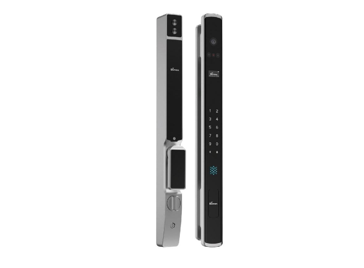 Khóa cửa nhôm Demax EL909AG CNC FACE ID REMOTE APP WIFI CAMERA