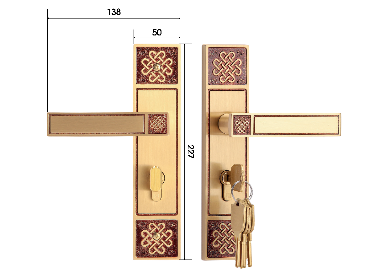 Khóa cửa chính Demax CLK319 BRASS