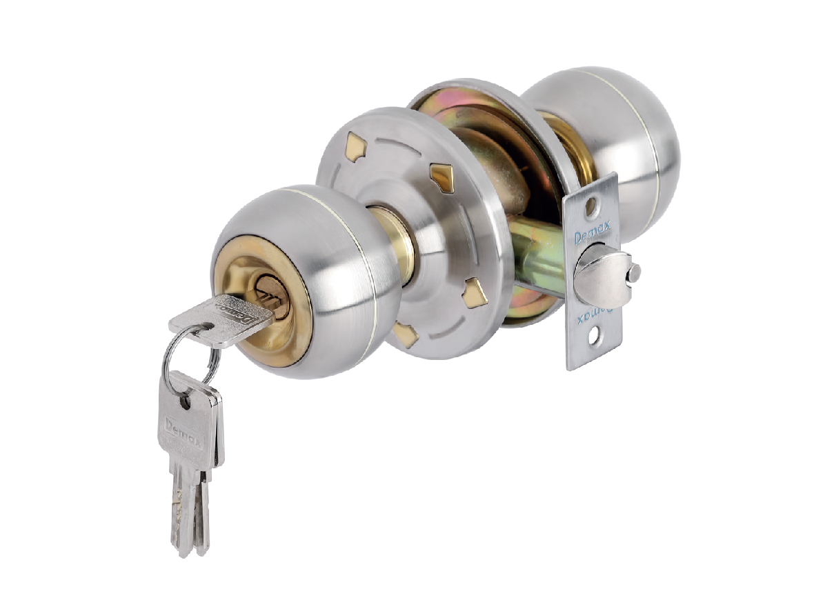 Khóa cửa tay nắm tròn Demax LK800 PB