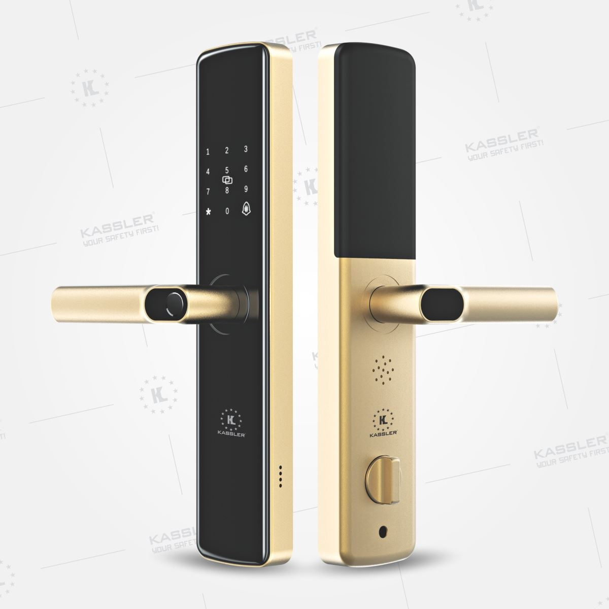 Khóa cửa vân tay Kassler KL-678 Gold