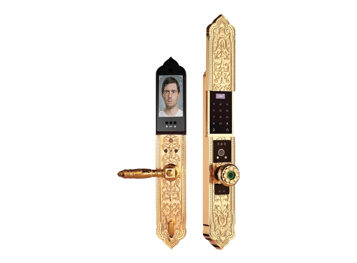 Khóa đại sảnh Demax SL9382 Gold APP WIFI FACE ID