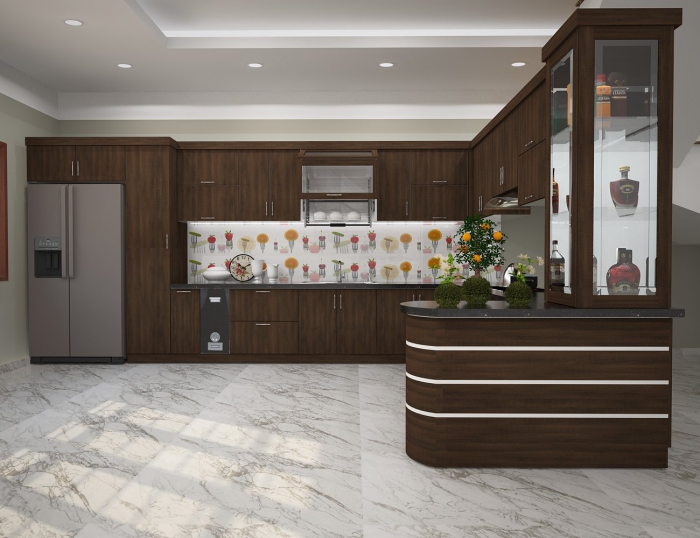TỦ BẾP MELAMIN CÁNH LAMINATE 00