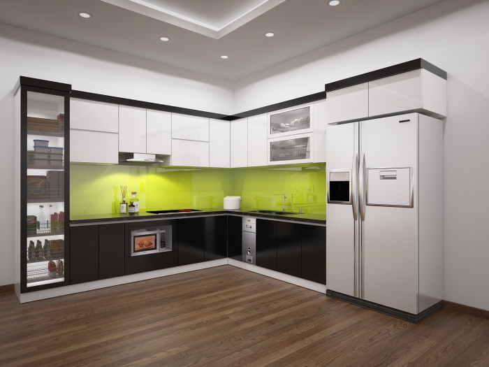 TỦ BẾP INOX CÁNH MELAMIN 02