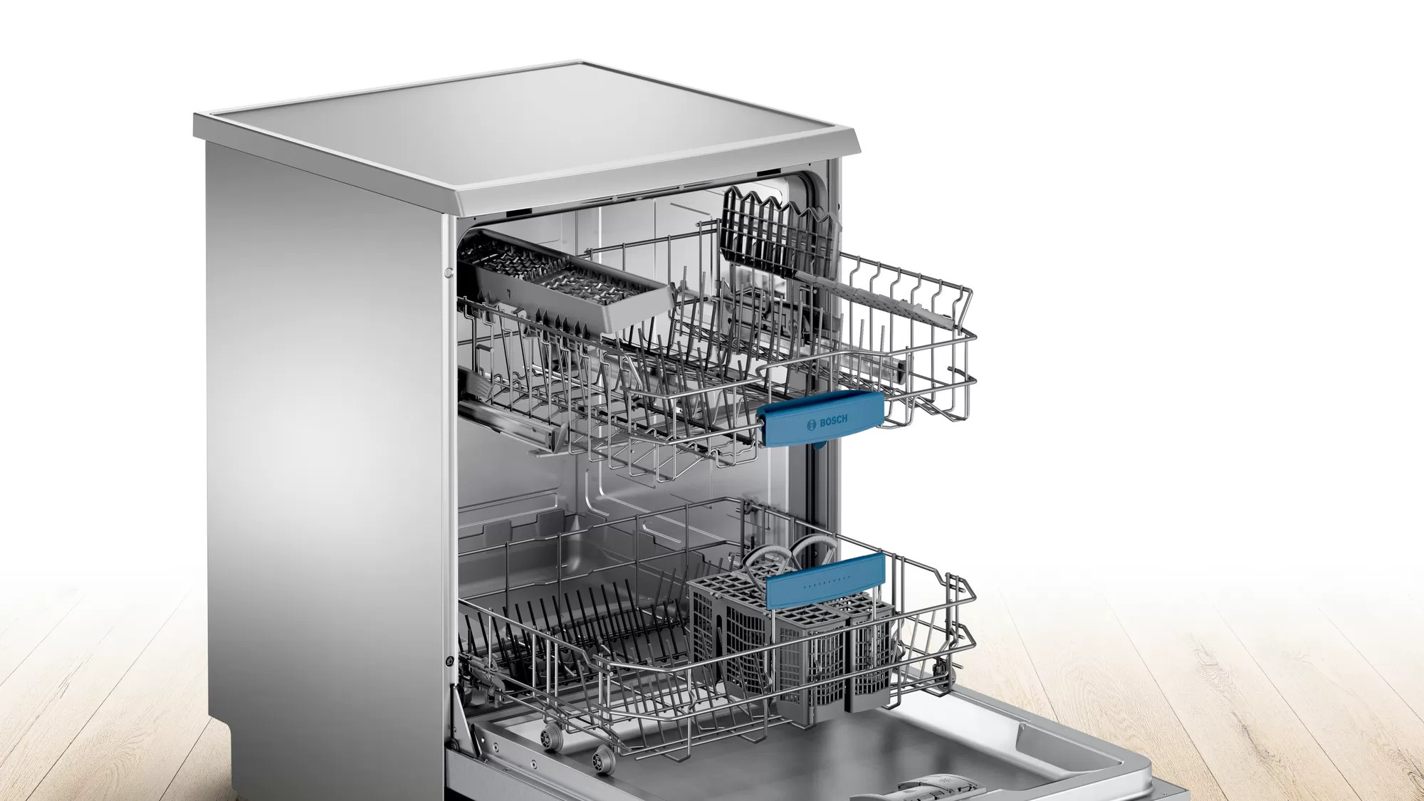 Thao Tác Sử Dụng Máy Rửa Bát Bosch SMS63L08EA Chi Tiết Và Đơn Giản Nhất