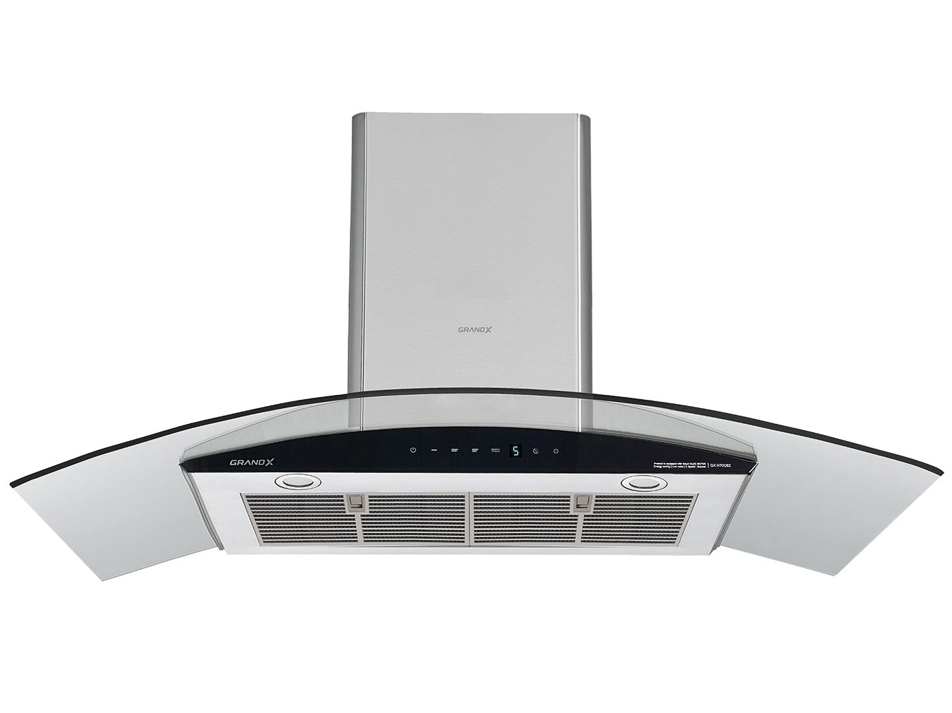 Máy hút mùi kính cong áp tường GrandX GX H90C62