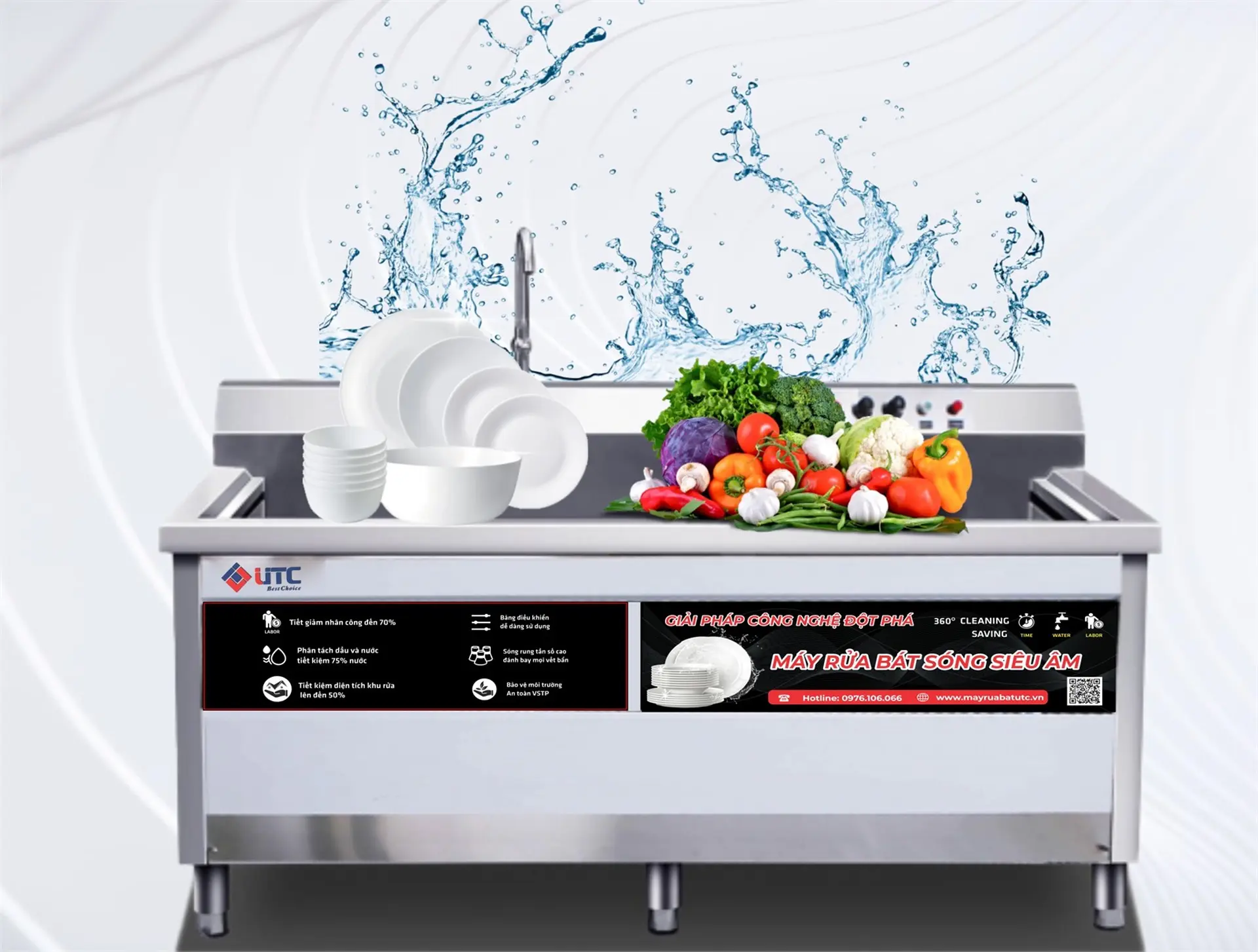 Máy rửa bát sóng siêu âm – Giải pháp rửa sạch 99% vi khuẩn chỉ trong vài phút
