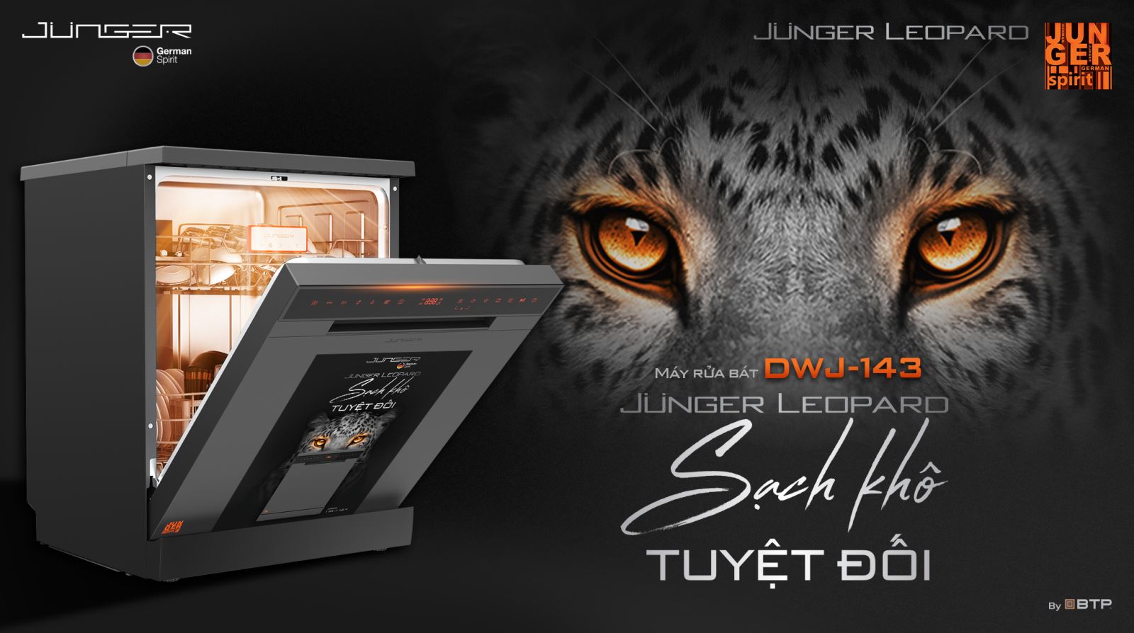 Khám phá công nghệ đột phá trên máy rửa bát Junger Leopard DWJ-143 – Lý do sẽ khiến bạn phải bất ngờ!