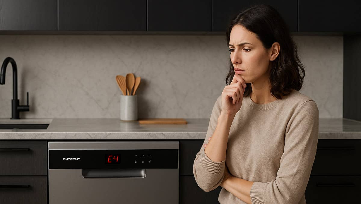 Cách sửa lỗi E4 máy rửa bát Eurosun SKS60E08EU đơn giản, ai cũng làm được