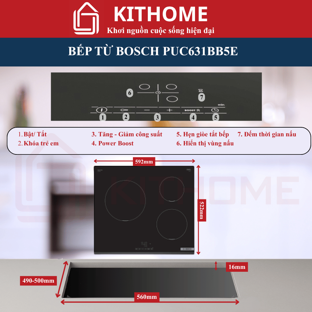 Bếp từ Bosch PUC631BB5E 11 Bếp từ Bosch PUC631BB5E - Ảnh 11